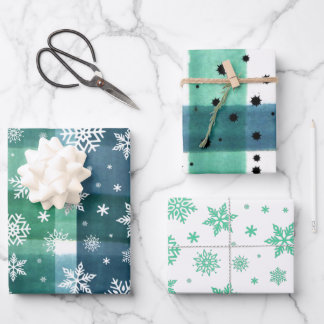 Aquarelle Plaid Noël| Papier cadeau
