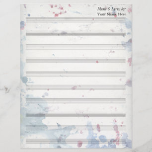 Aquarelle Planche Blank Partition 10 Stave