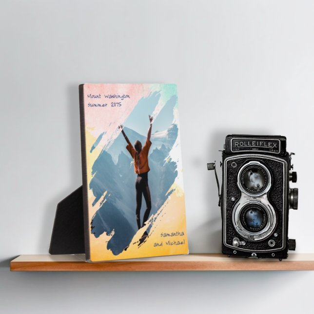 Aquarelle Plaque de cadre photo de brosse peinte (Créateur téléchargé)