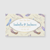 Aquarelle Plumes et cadre fantaisie Enregistrer la