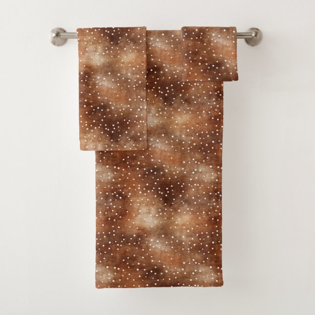 Aquarelle Pointe Polka dans café Brown et blanc (2 (En situation)