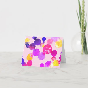 Aquarelle Points et points Merci PERSONNALISER inf