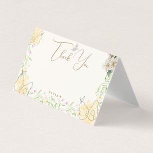 Aquarelle Poire Floral Jardin Merci noir Carte