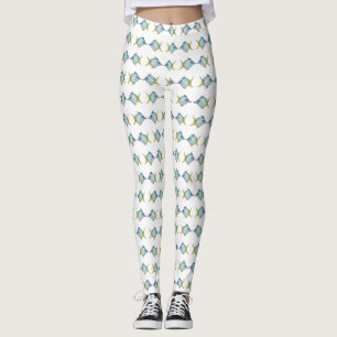 Aquarelle Poissons mignons Dessin Leggings personn