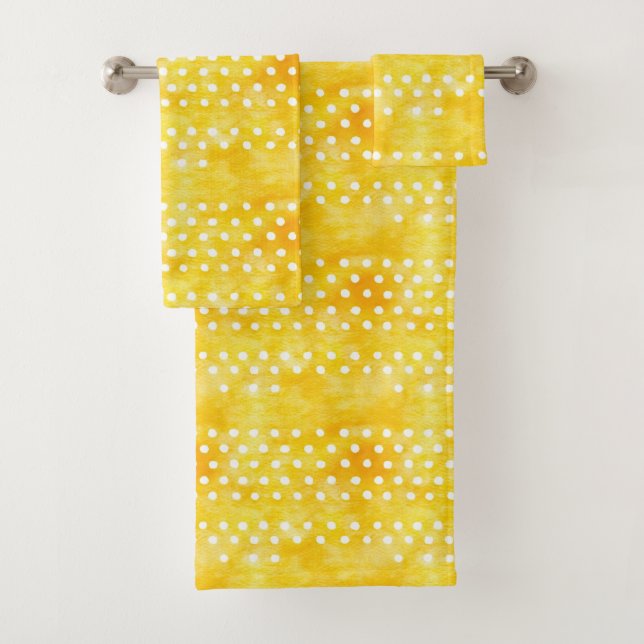 Aquarelle Polka Dot - Terre Jaune et Blanc (1) (En situation)