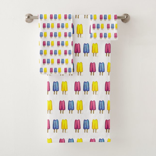 Aquarelle Popsicles Twin Pop Ice Lollies été (En situation)