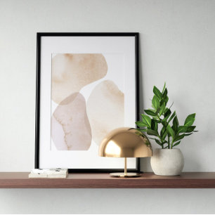 Aquarelle poster Abstrait Art moderne géométrique