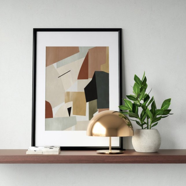 Aquarelle poster Abstrait Art moderne géométrique (Créateur téléchargé)