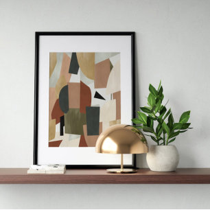 Aquarelle poster Abstrait Art moderne géométrique