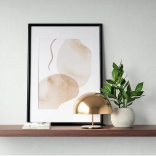 Aquarelle poster Abstrait Art moderne géométrique