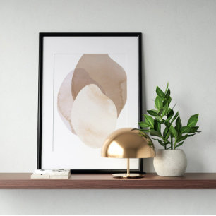 Aquarelle poster Abstrait Art moderne géométrique