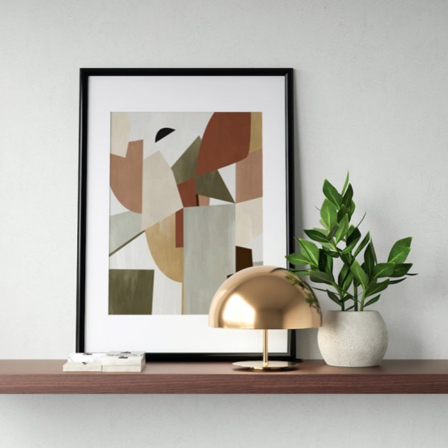 Aquarelle poster Abstrait Art moderne géométrique (Créateur téléchargé)
