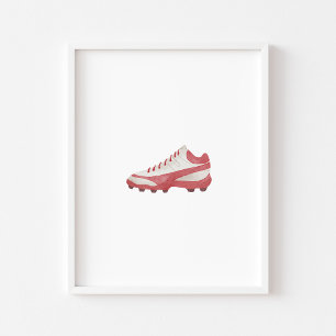 Aquarelle poster chaussures de football vintage