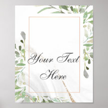 Aquarelle Poster texte personnalisé