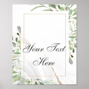 Aquarelle Poster texte personnalisé