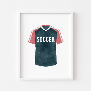 Aquarelle poster uniforme vintage soccer