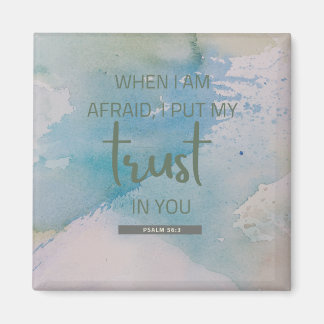 Aquarelle Psaume 56:3 Magnet