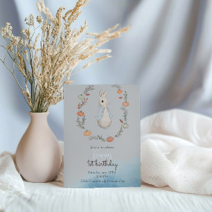 Aquarelle Rabbit Peter en automne Invitation