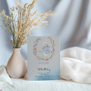 Aquarelle Rabbit Peter en automne Invitation