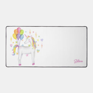 Aquarelle Rainbow Unicorn personnalisée