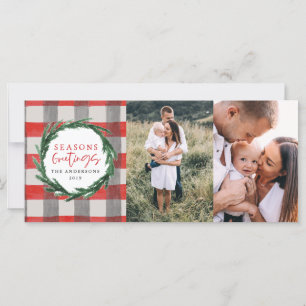 Aquarelle + rayure photo de vacances de Noël