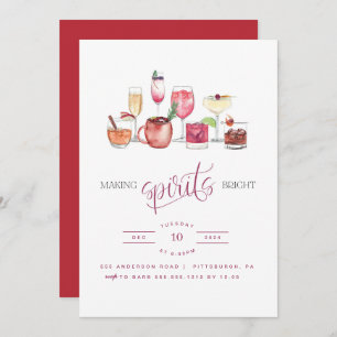 Aquarelle rendant les esprits brillants Invitation