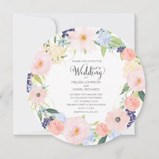Aquarelle Ressort Floral Faire-part de mariage Wre