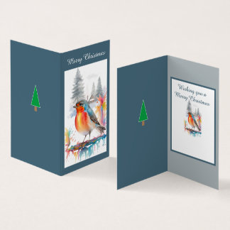 Aquarelle Robin de Noël par Faye Giblin