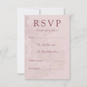 Aquarelle romantique Hydrangée Elégante RSVP