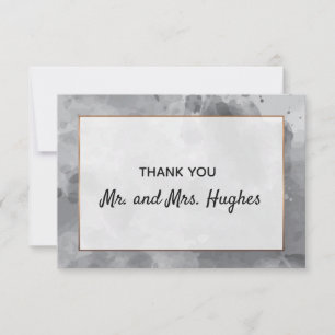 Aquarelle Romantique mariage gris merci