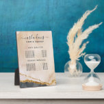 Aquarelle Rose Black Gold Salon Prix Menu Plaque<br><div class="desc">Aquarelle Rose Black Gold Salon Prix Menu Plaque. Elégante couleur rose vif or marbre main style lettré calligraphie script prix professionnel menu services. Parfait pour les maquilleurs,  coiffeurs,  cosmétologues,  et plus encore !</div>