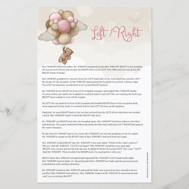 Aquarelle rose brun ivoire ours en peluche gauche  (Devant)