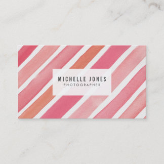 Aquarelle rose Cartes de visite