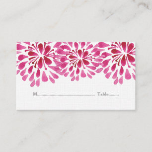 Aquarelle rose Chrysanthemum Cartes de Place