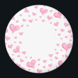 Aquarelle rose Coeurs Magnet<br><div class="desc">Coeurs d'aquarelle PInk.</div>