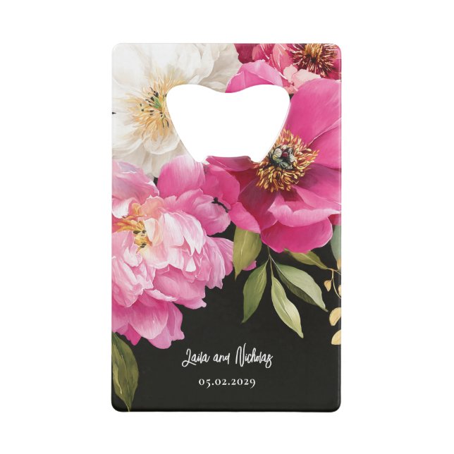 Aquarelle rose et blanc Peony Mariage floral (Devant)