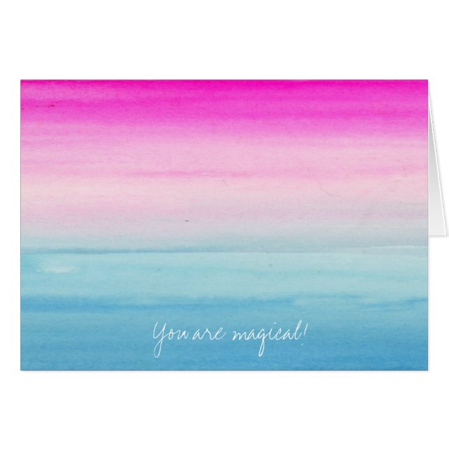 Aquarelle rose et bleue d'Ombre de motivation (Devant horizontal)