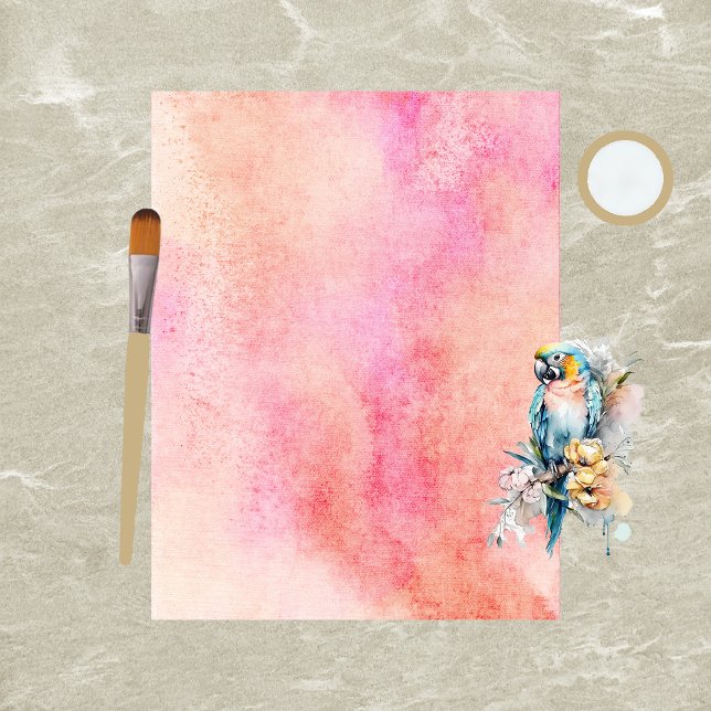 Aquarelle rose et orange Papier à grattoir (Créateur téléchargé)