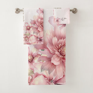 Aquarelle rose Fleurs Parties scintillant brillant