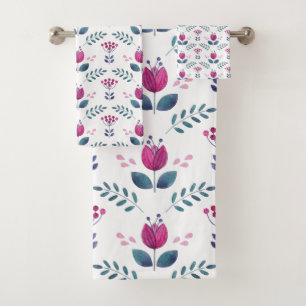Aquarelle rose florale Tulip
