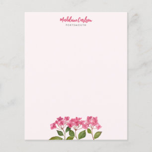 Aquarelle rose Hydrangée Lacecaps peinture florale