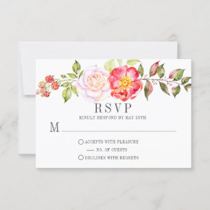 Aquarelle rose Knockout Rose verdure RSVP