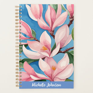Aquarelle rose Magnolia Art moderne