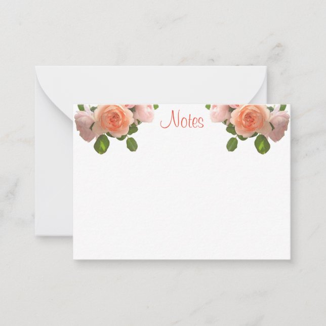 Aquarelle Rose main Script Modèle Floral (Devant)