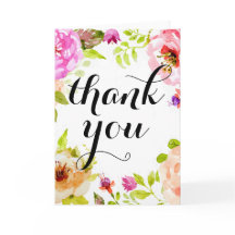 Aquarelle rose Merci Floral