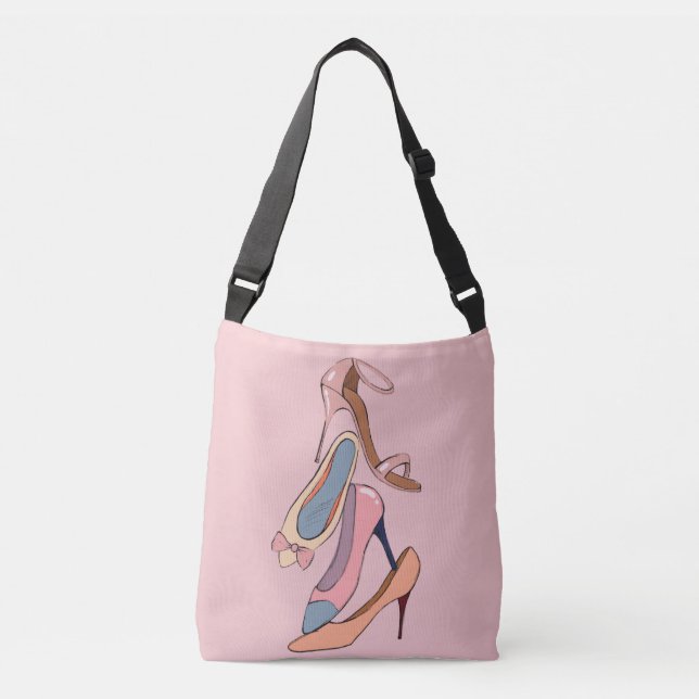 Aquarelle rose mignonne Diva Glam Stilettos Sac fo (Devant)