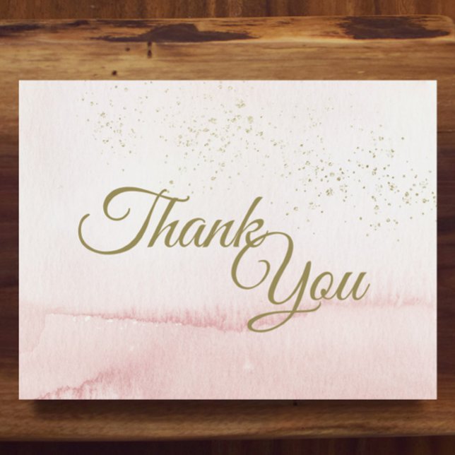 Aquarelle rose or Type Merci plat (Créateur téléchargé)