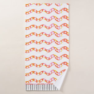 Aquarelle rose orange Polkadot