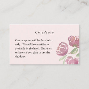 Aquarelle rose pâle Floral Kid Carte Mariage gratu
