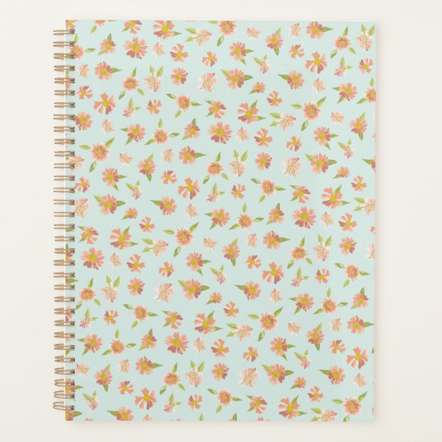 Aquarelle rose pâle Motif Floral Mint (Devant)